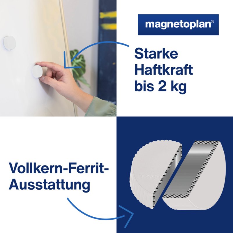 Magnetoplan Discofix ronde magneten magnum, geel