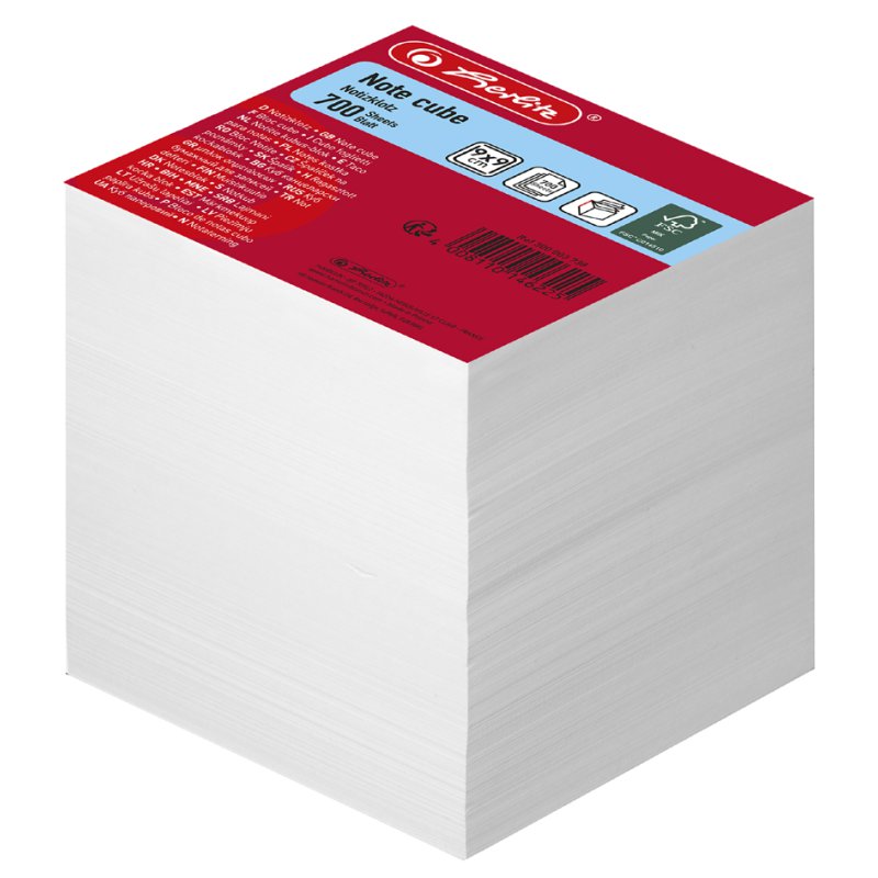 Blokje memobladen, 90 x 90 mm, wit, 80 g/m²