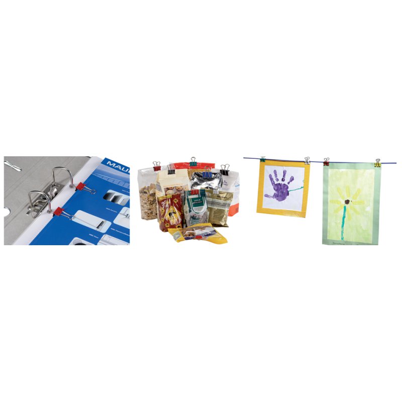 MAUL Foldback clips zwart 13mm, klembreedte 4mm