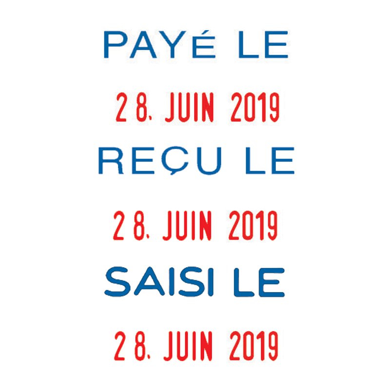 Trodat datumstempel Printy 4850L PAYÉ LE, zelfinkleurend, 5 x 25 mm