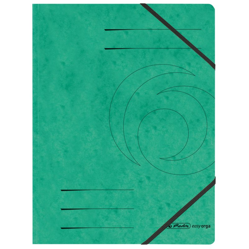 Herlitz hoekklemmappenmap, A4-formaat, Kartonnen, Groen