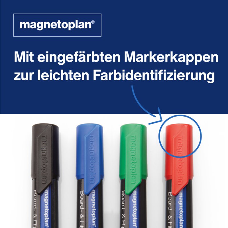magnetoplan PRO+ markers voor whiteboard en flipover, gesorteerd
