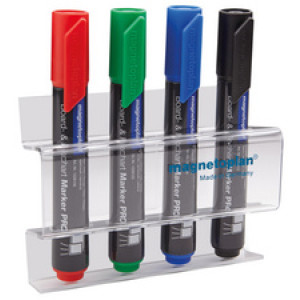Magnetoplan acryl markerhouder voor 4 boardmarkers