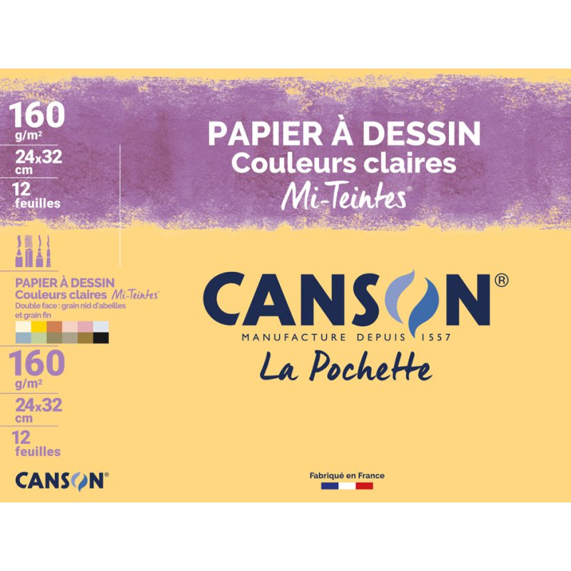 CANSON Mi-Teintes tekenpapier, 320 x 240 mm, zwart