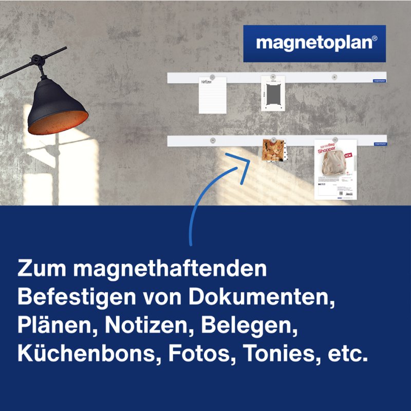 Magnetoplan magnetische wandstrip met 4 magneten