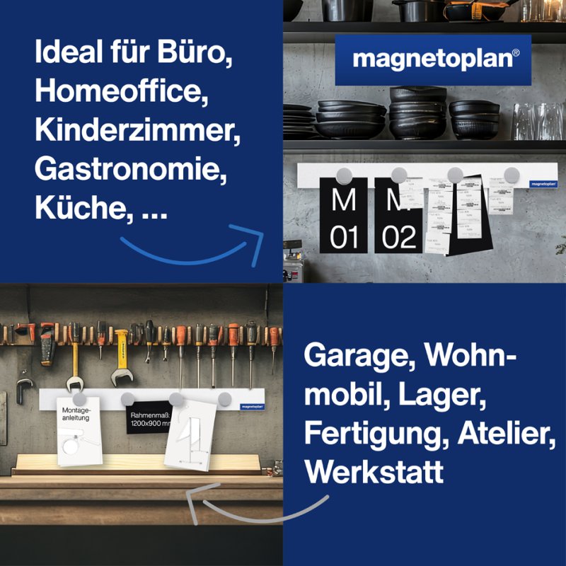 Magnetoplan magnetische wandstrip met 4 magneten