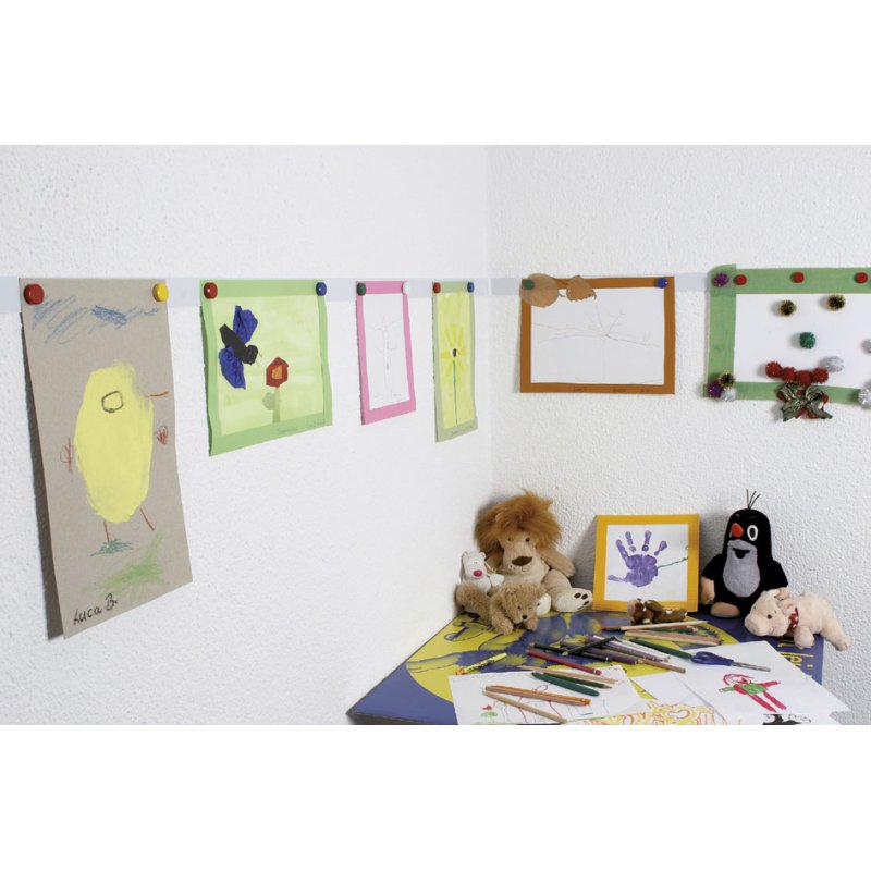 MAUL magneetband, lengte 1 m, wit