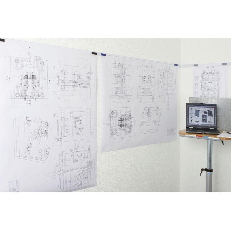 MAUL magneetband, lengte 1 m, wit