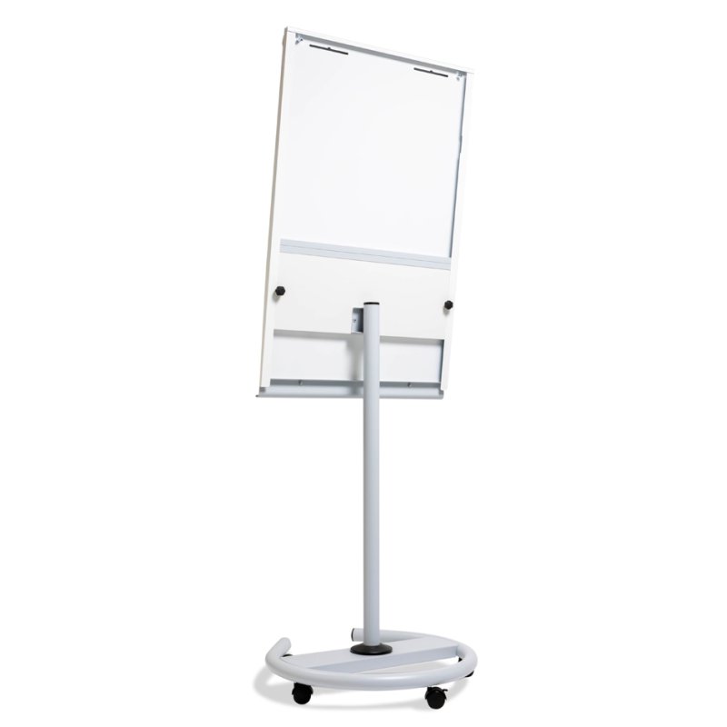 magnetoplan Mobiel Flipchart de luxe, magneetoppervlak, hoogteverstelling 1,75-2,00 m, wit/lichtgrijs