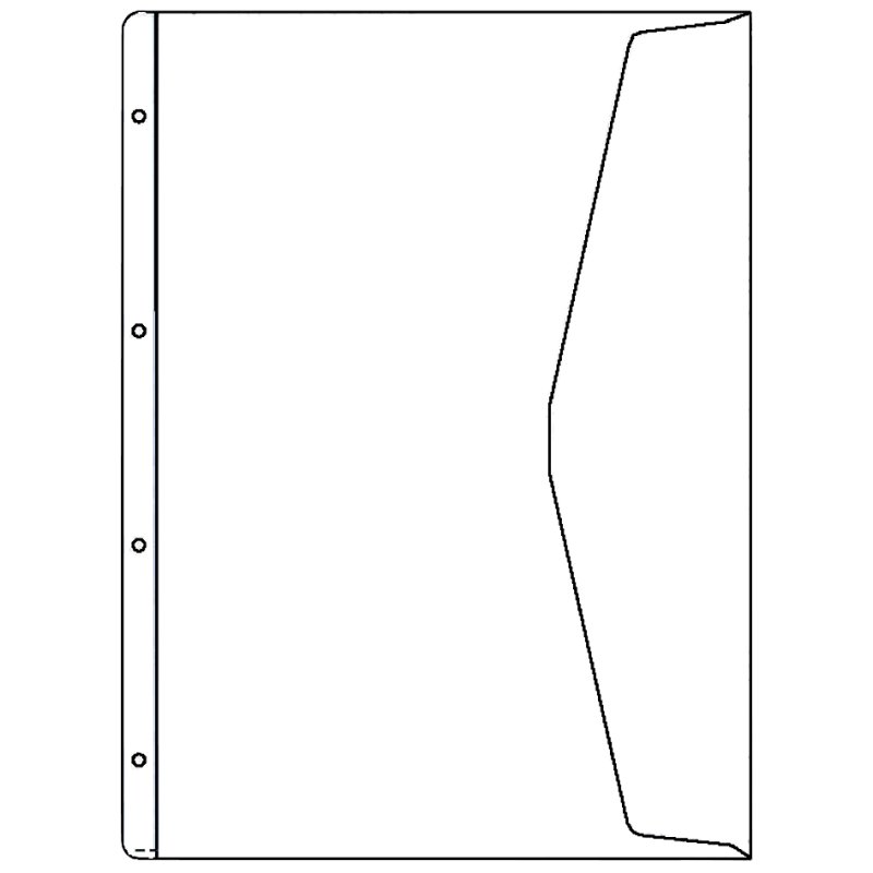 HETZEL Documenthoezen A4 overbreed, PVC, 0,13 mm