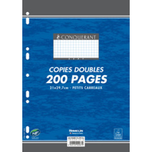 CONQUERANT SEPT - Schrijfblok - A4 - Geruit - Zonder Marge