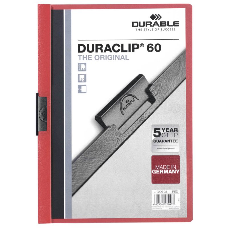 DURABLE klemmap DURACLIP ORIGINAL 60, A4, petrol
