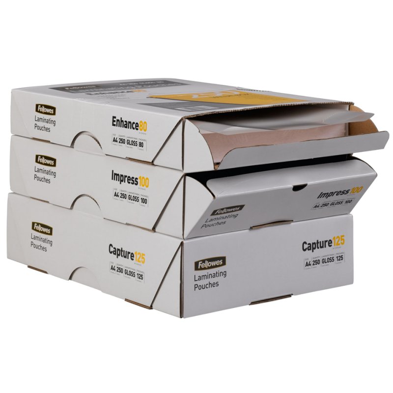 Fellowes lamineerhoezen A4, 2 x 125 mic glanzend, 250 stuks