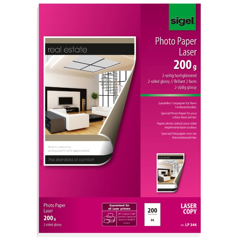 Sigel Fotopapier A4 170g/m² dubbelzijdig glossy