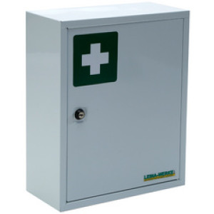 Medisanverbanddoos A, wit/parel, conform DIN 13157-norm.