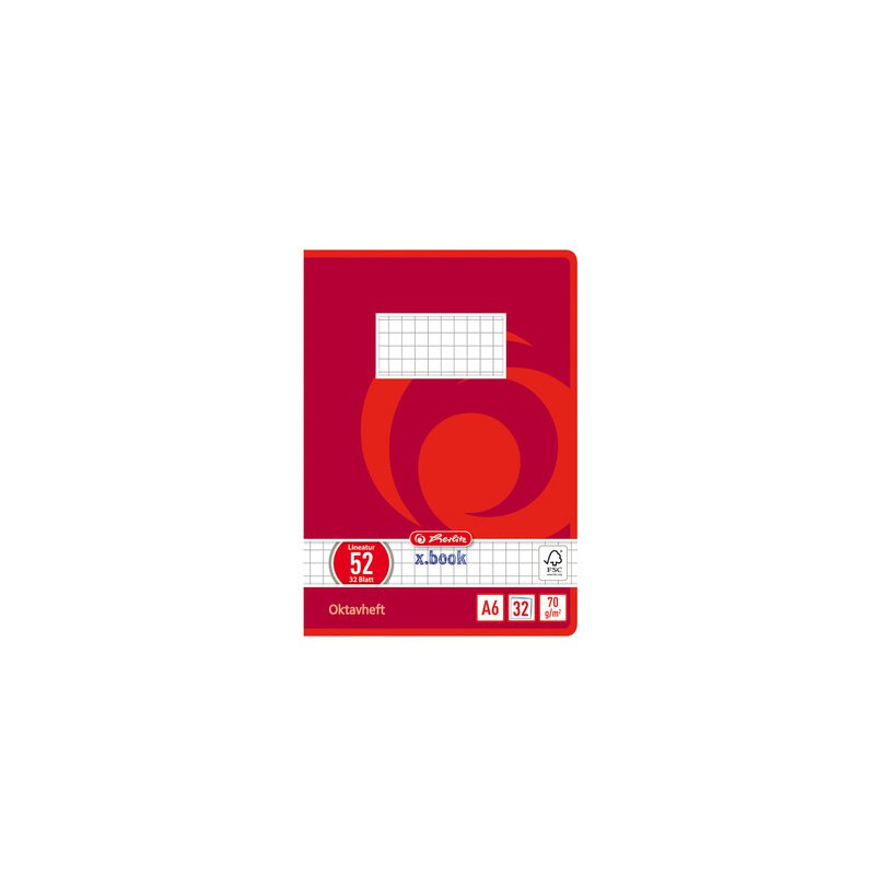 Octavo schrift, gelinieerd, A6 formaat, 70 g/m², 32 velletjes