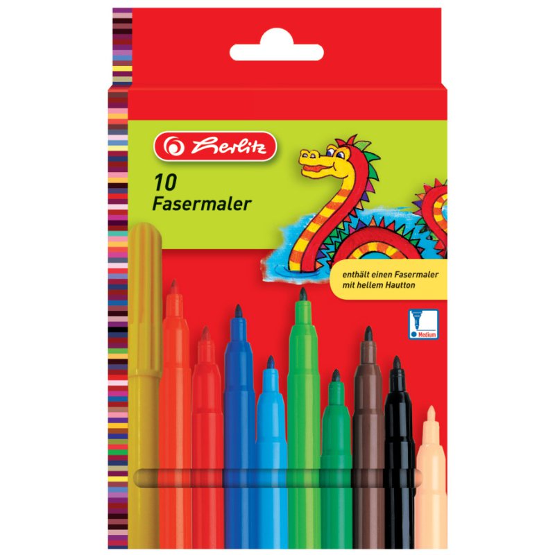 Viltbordstiften, etui met 20 stuks