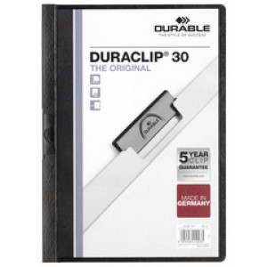 DURABLE klemmap DURACLIP ORIGINAL 30, A4, zwart