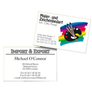 Sigel visitekaartjes 85 x 55 mm, 225 g/m², hochwit, afgeronde hoeken