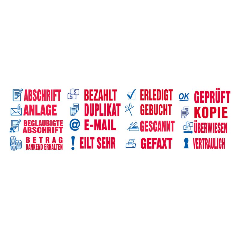 Tekststempelmachine Office Printy 4.0 'Afgehandeld'