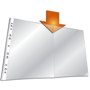 DURABLE insteekhoezen A3 dwars, PP transparant, 0,06 mm, 10 stuks