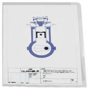 DURABLE A4 doorzichtige hoezen, PP 0,12mm, geel