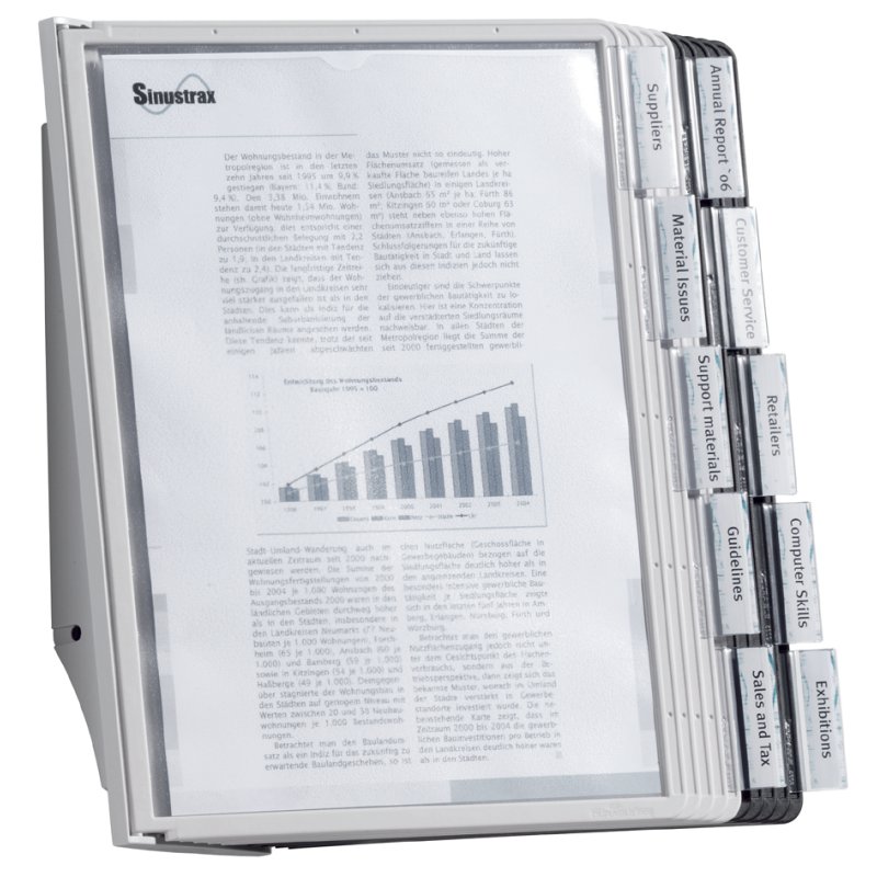 DURABLE SHERPA wall 10 displaysysteem wandmontage compleet set