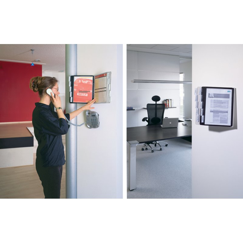 DURABLE SHERPA wall 10 displaysysteem wandmontage compleet set