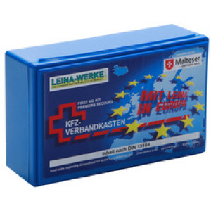 Auto-EHBO-kit, DIN 13164, blauw