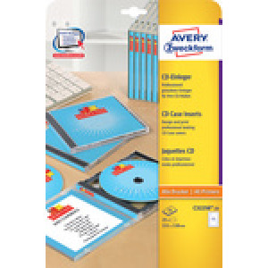 AVERY Zweckform CD-inleggers voor jewel cases, wit