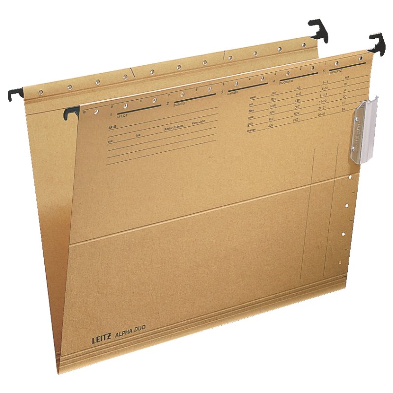 Leitz Alpha Duo Hangmappenset, A4-formaat, open aan de zijkant, naturel