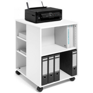 Durable kantoortrolley open, 6 legborden, beuken.