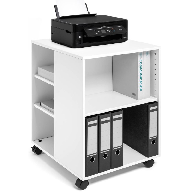 Durable kantoorwagen open model, 6 legplanken, grijs