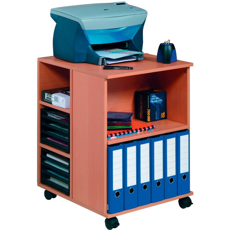 Durable kantoorwagen open model, 6 legplanken, grijs