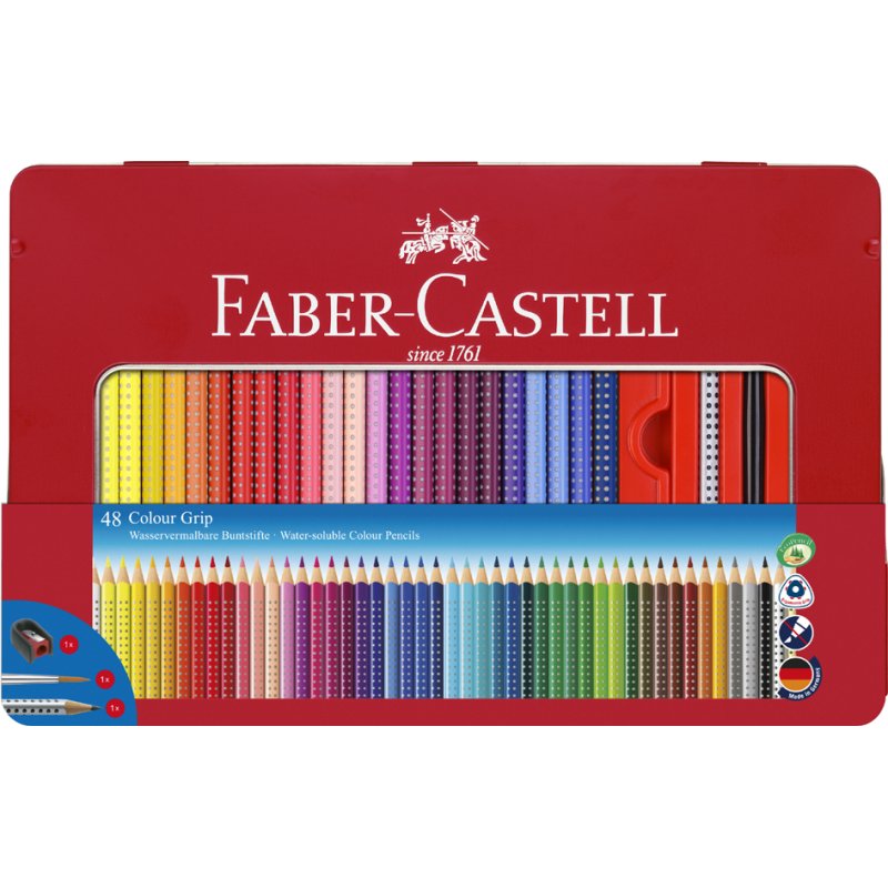 FABER-CASTELL driekantige kleurpotloden Colour GRIP, etui 36 stuks