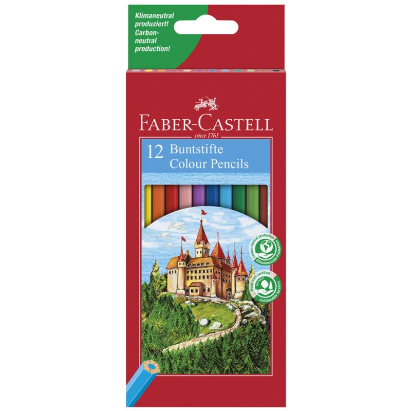 FABER-CASTELL kleurpotloden zeskantig 24 stuks in kartonnen etui