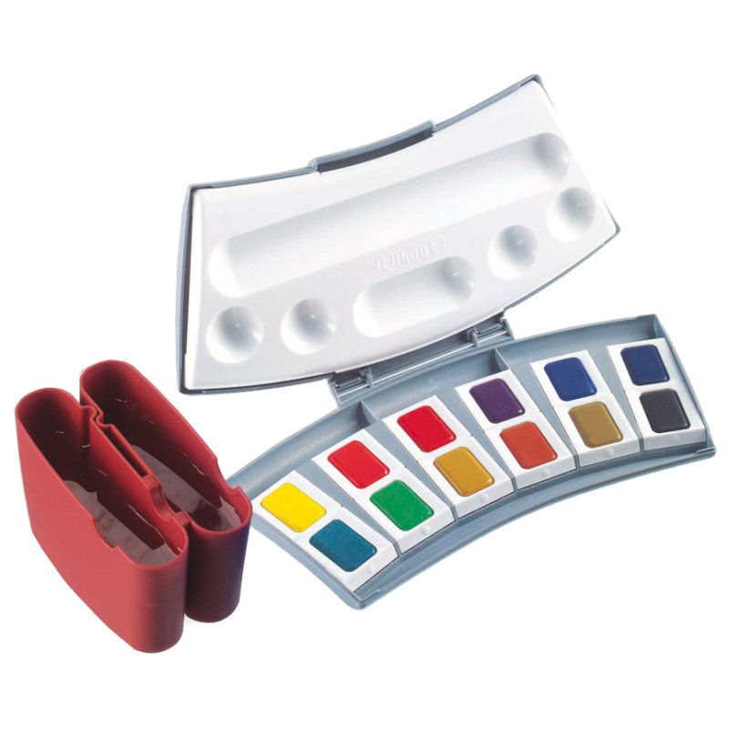 Pelikan Studieverf Aquarelkleurenkist 24 kleuren.