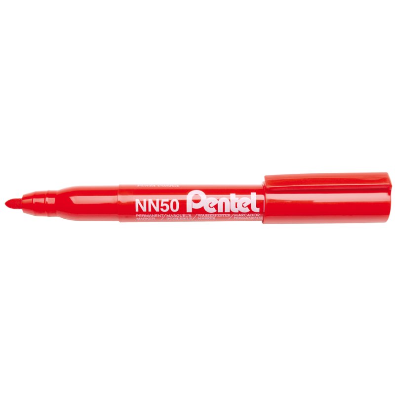 Pentel permanente marker rood, ronde punt 1,1 mm