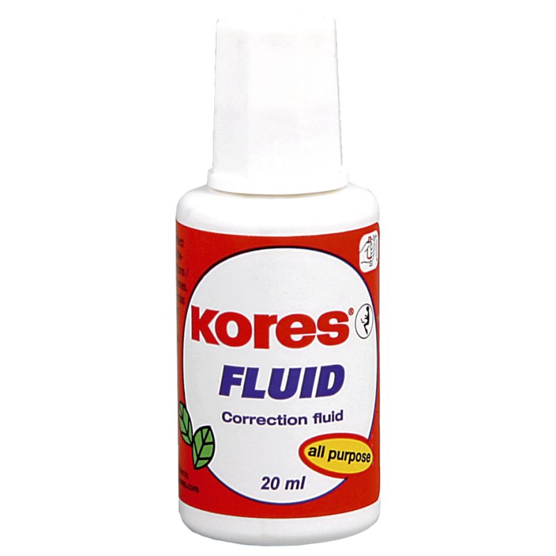 Kores Correctievloeistof 'Fluid', wit, 20 ml