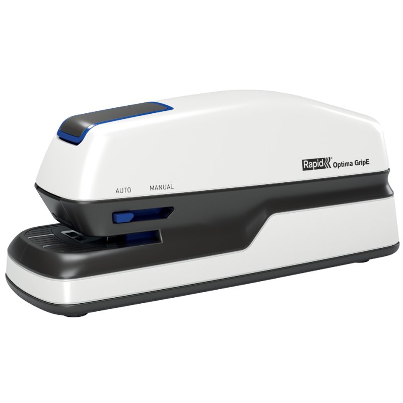 Rapid Optima GripE elektrische nietmachine wit/grijs/blauw