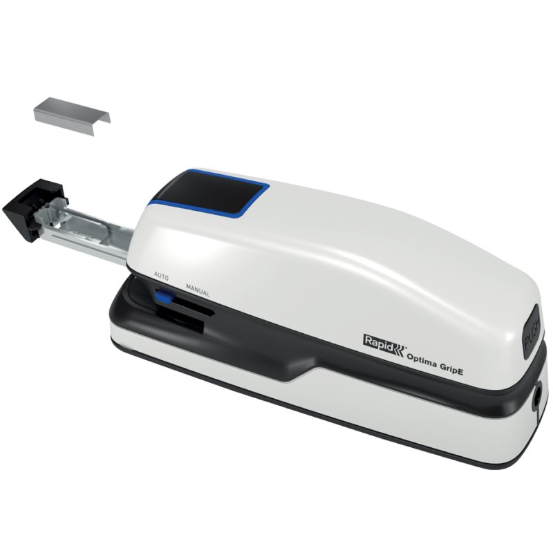Rapid Optima GripE elektrische nietmachine wit/grijs/blauw