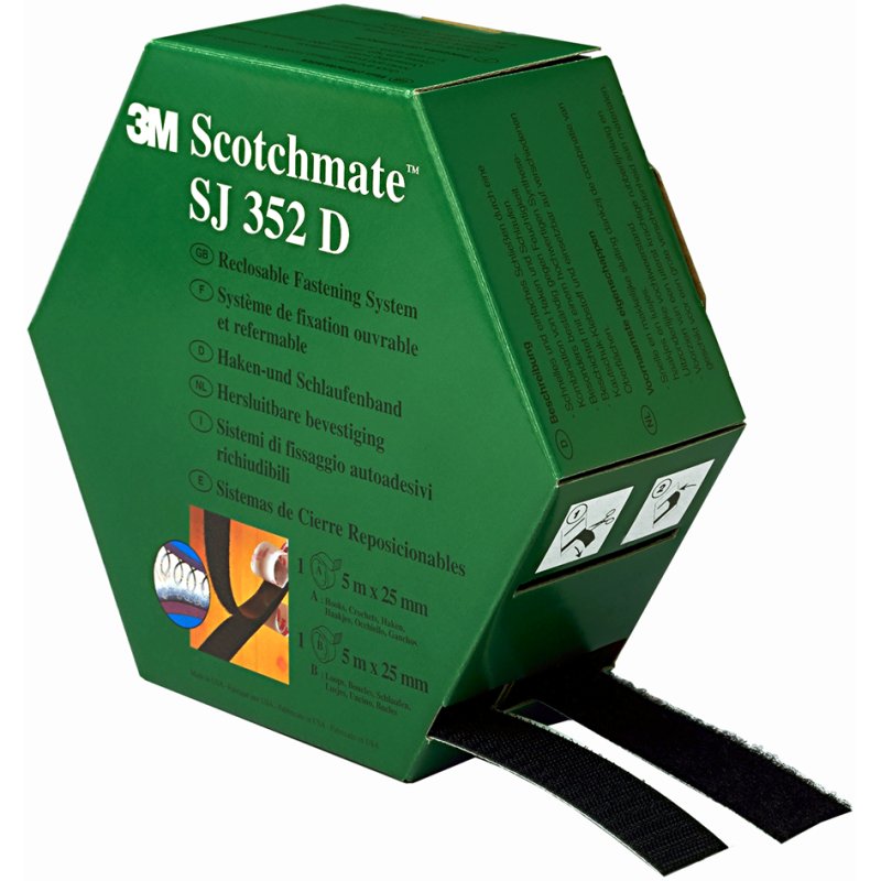 3M Scotchmate klittenband - 25,4 mm x 5 m