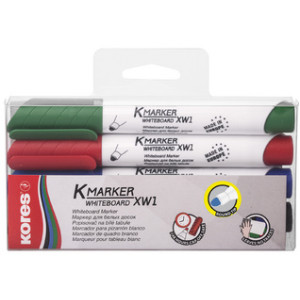 Kores whiteboardmarkers 'K MARKER', set van 4 stuks