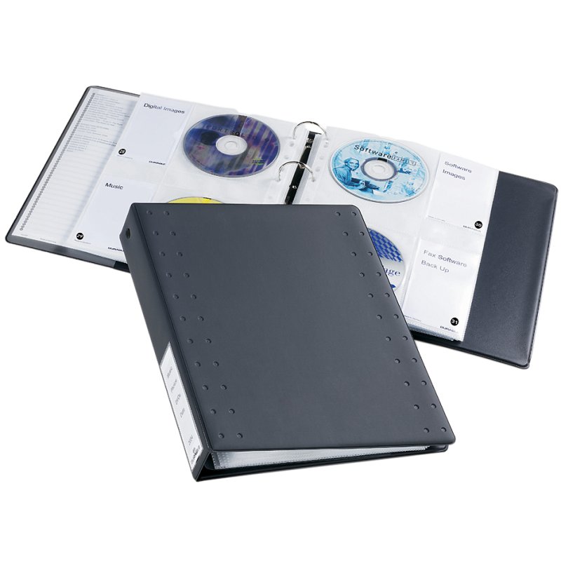 DURABLE ringband voor CD/DVD opslag, antraciet, voor 40 stuks