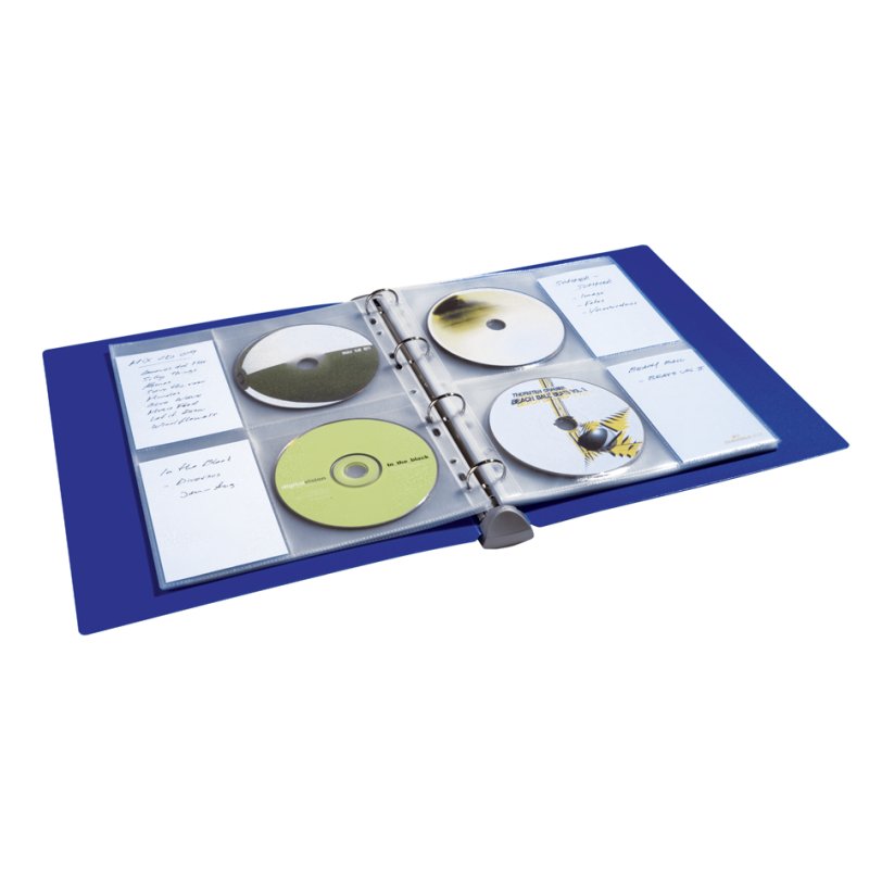 DURABLE CD/DVD-hoezen transparant A4-formaat voor 4 discs, set van 10 stuks