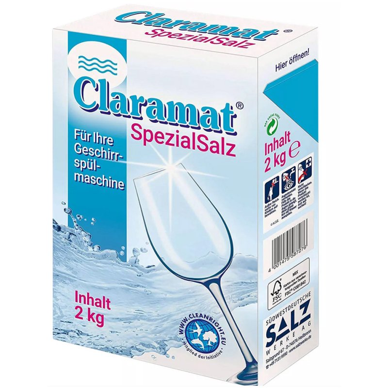 Claramat vaatwasserzout grofkorrelig 2 kg