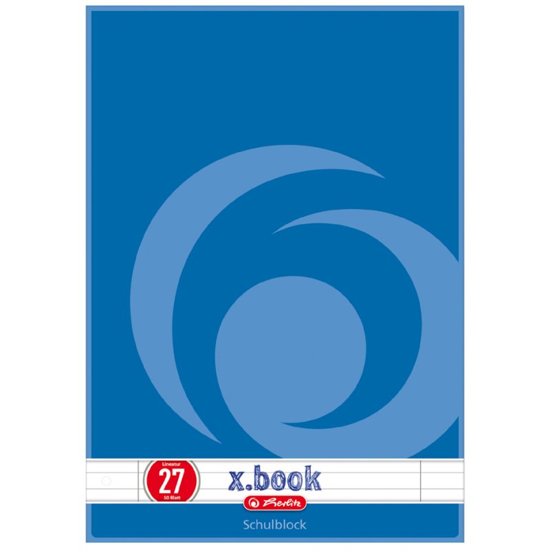 Herlitz schoolschrift x.book, A4-formaat, gelinieerd 27/geruit