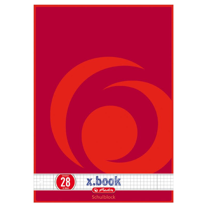 Herlitz schoolschrift x.book, A4-formaat, gelinieerd 27/geruit