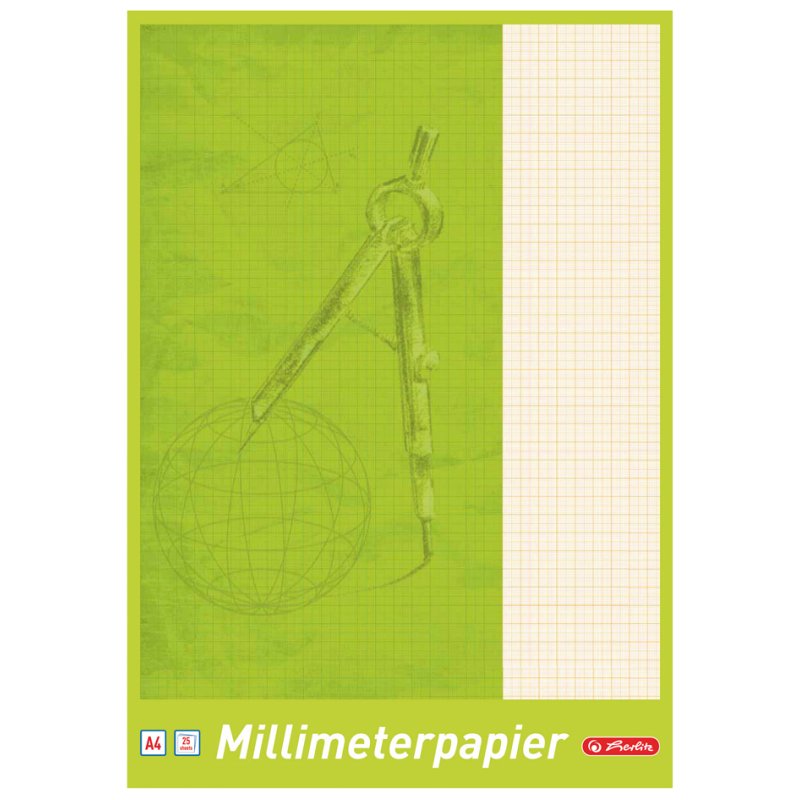Millimeterpapierblok DIN A3, 80 g/m², 20 vellen