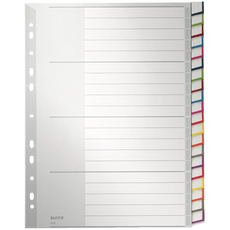 Leitz kunststof registerbladen, blanco, A4 breedformaat, schuin